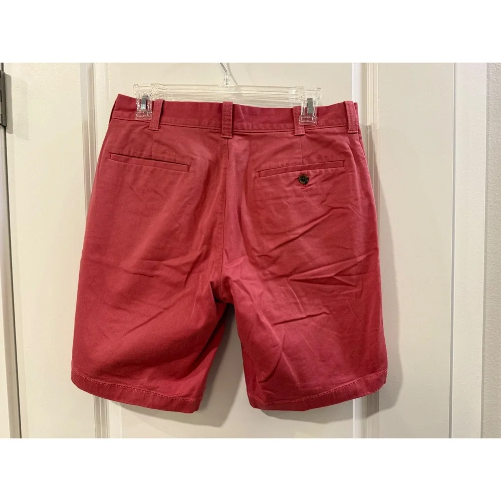 J.Crew‎ Mens 9 Inch Inseam Chino Shorts Coral Pink Size 30 Cotton Twill Casual